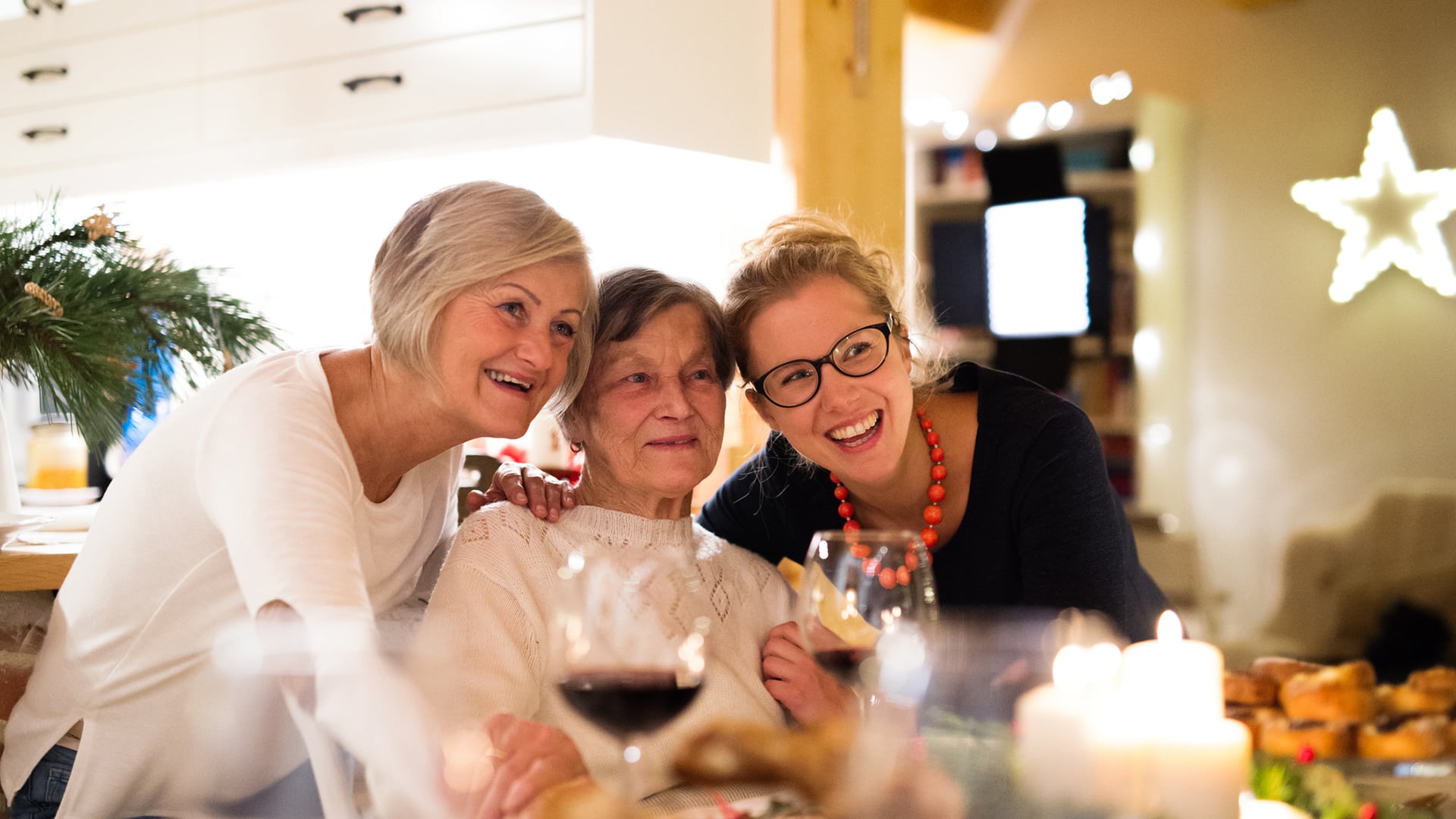 Family-style holiday gathering at Charter Senior Living of Jackson, TN.