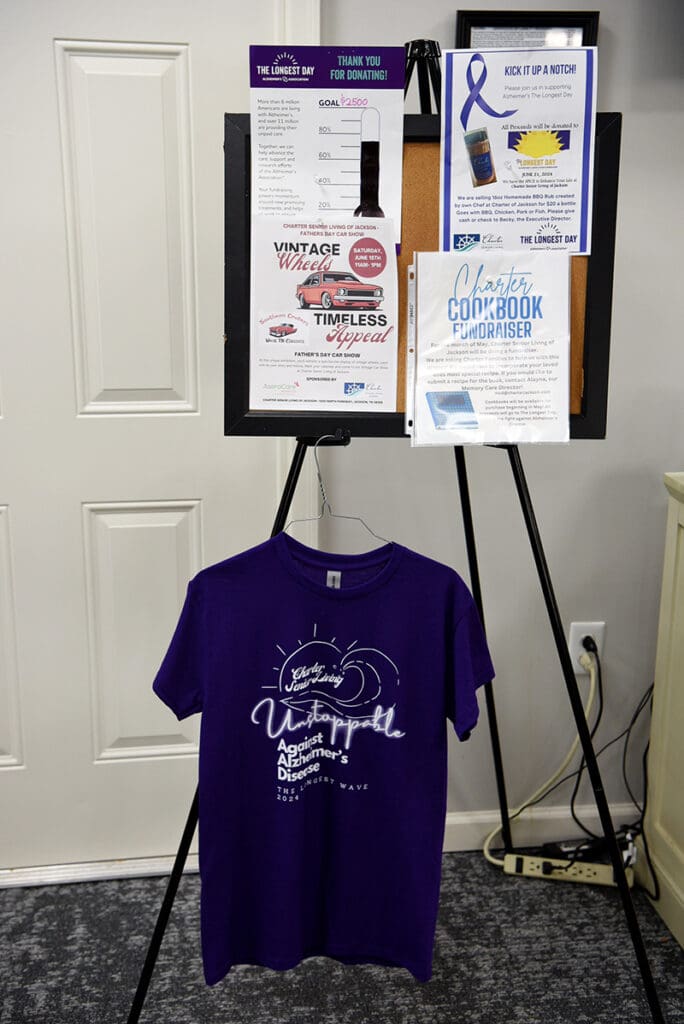 bulletin board of upcoming events