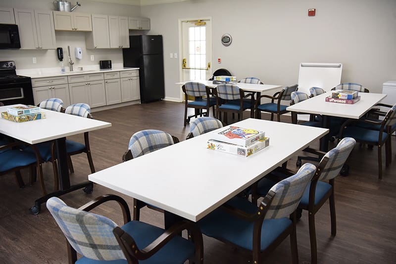 game room with tables and chairs