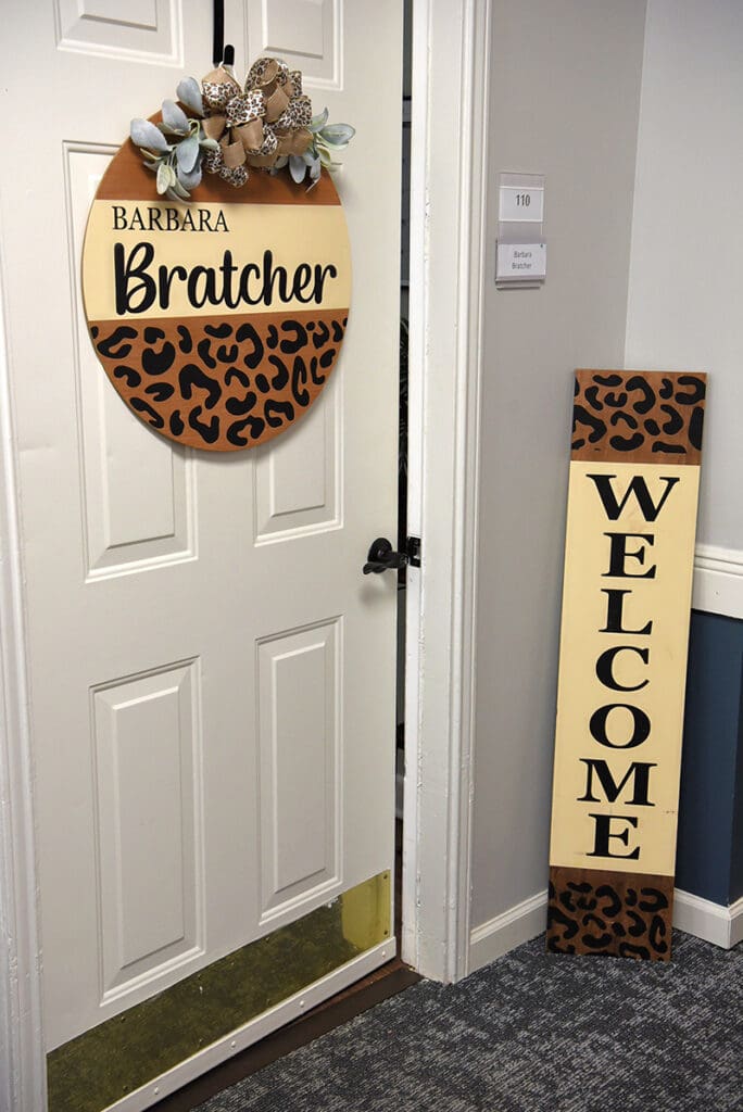 resident door with decoration